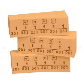 Blocchetti numerati arancio