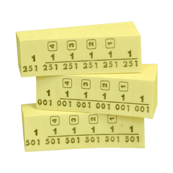 blocchetti numerati giallo
