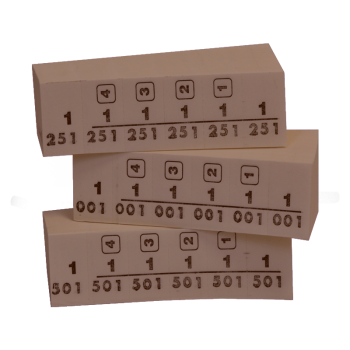 Blocchetti numerati marroni
