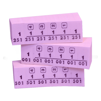 Blocchetti numerati rosa