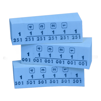 Blocchetti numerati azzurro